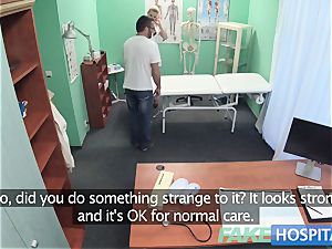 fake hospital Hired handyman ejaculates all over nurses arse